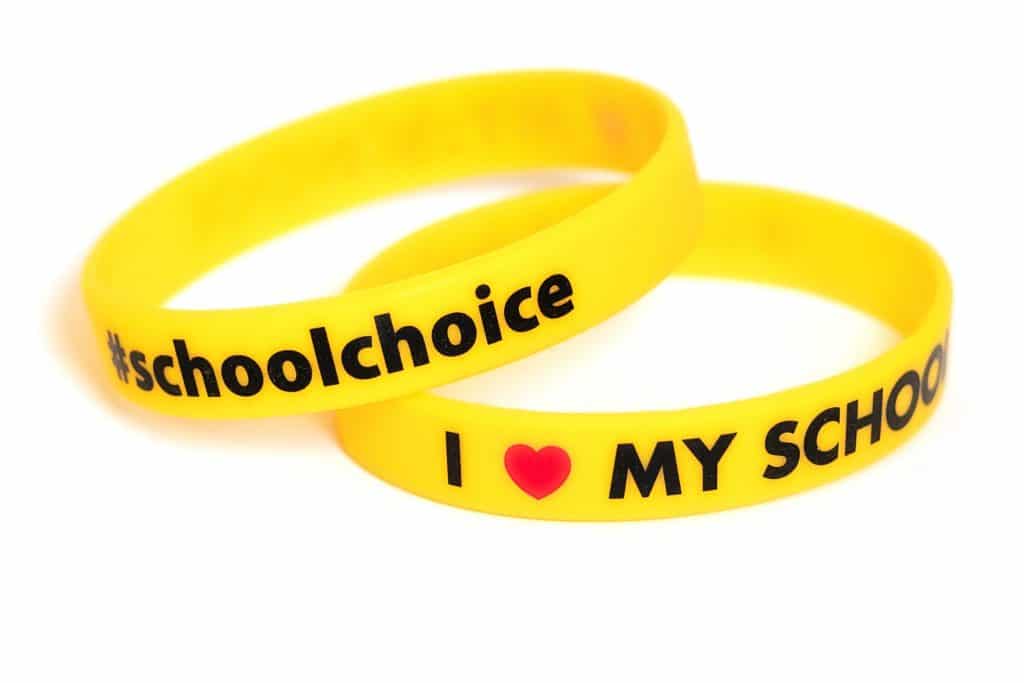 National School Choice Week yellow wristband